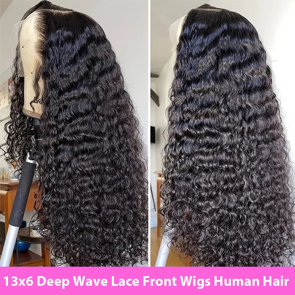 Deep Wave Human Hair Wig | HD Lace, 250% Density