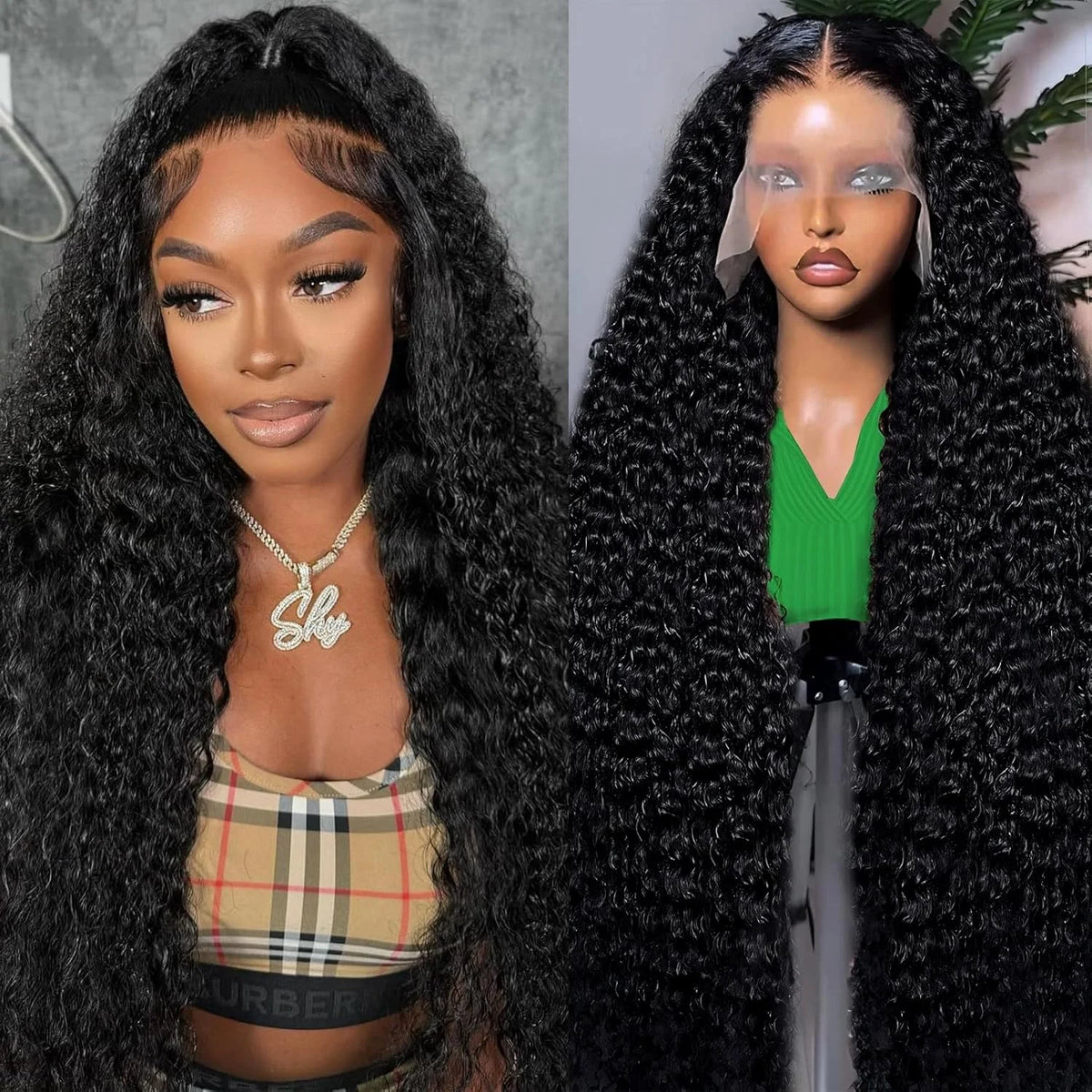Long Deep Wave Human Hair Wig | HD Lace, 220% Density