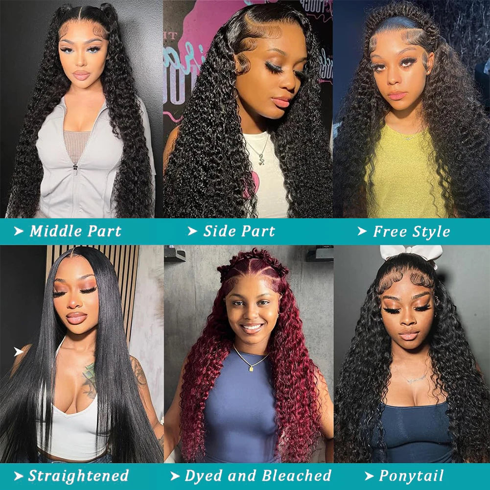Long Deep Wave Human Hair Wig | HD Lace, 220% Density
