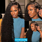 Kinky Curly Human Hair Lace Front Wig | 250% Density