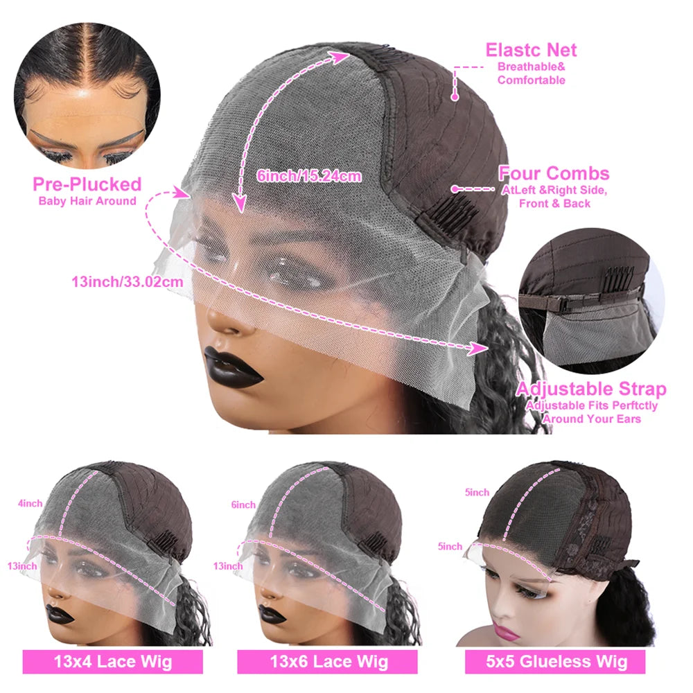 Deep Wave Human Hair Wig | HD Lace, 250% Density